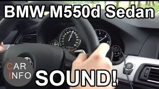 BMW M550d F10 Acceleration SOUND [upl. by Akkinahs]