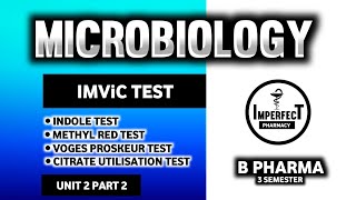 IMViC Test  Biochemical Tests  Microbiology  B Pharm 3rd Semester [upl. by Attem]