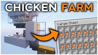 The BEST Automatic Chicken Farm in Minecraft 121 Tutorial [upl. by Merdith]