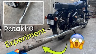 Experiment with bullet 350  bullet 350 with c bend pipe amp long punjab experiment  Bullet Patakha [upl. by Aicirtak]