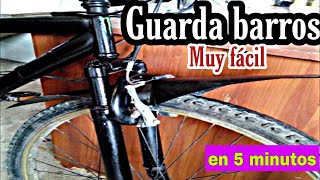 Guardabarros para bicicleta muy facil [upl. by Huesman335]