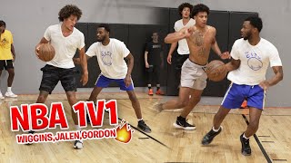 Andrew Wiggins Aaron Gordon Jalen Johnsonamp Justise Winslow NBA 1v1 GETS INTENSE [upl. by Ahsiyk448]