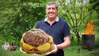 Very Unique Meal from AZERBAIJAN TRADITIONAL CUISINE  Arzuman Kufta  Wildlife Chef [upl. by Ierbua]