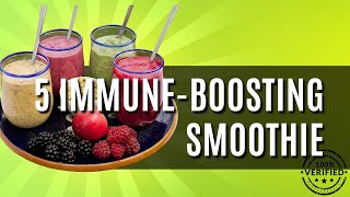 5 ImmuneBoosting Smoothie Recipes for Fall 🍂🍏 [upl. by Ovatsug]