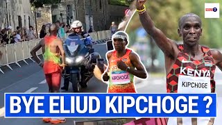 ELIUD KIPCHOGE Legendary marathoner drops out of Olympics race and hints at RETIREMENT  Athletics [upl. by Noek]