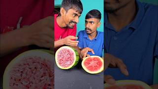 Watermelon Prank with One of the Twin Brothers 😂🤣 shorts Surprise Challenge [upl. by Ecirtac]