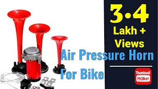 Air pressure horn for bike  horn fully setup GolAmit [upl. by Ringsmuth]