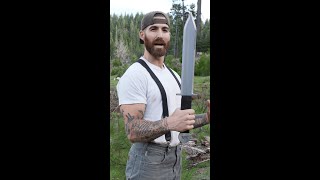 A tiny sword 😳 woodsplitting sword VikingWoodSplitter [upl. by Molton47]