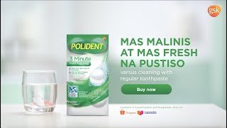 Polident Cleanser Kills 10x More Bacteria Than Regular Toothpaste [upl. by Anyt159]