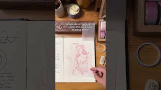 Sketching Tip Use Tracing Paper arthack sketchbook sketching artisttips asmrart [upl. by Aivonas]