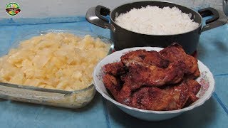 Costillas de cerdo fritas con yuca preparacion nicaraguense [upl. by Bethina938]