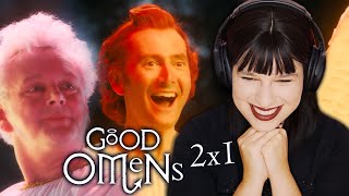 THEIR MEET CUTE  GOOD OMENS Reaction  2x1  Chapter 1 The Arrival [upl. by Auohp]