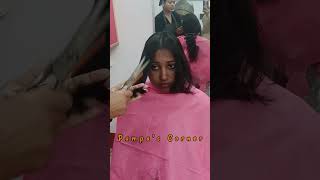 How to cut thin hair Easy front haircut process in medium hair  Pampas Corner [upl. by Kalil]