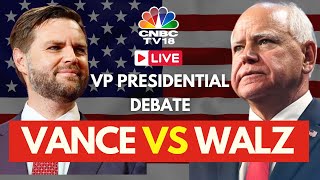 Tim Walz vs JD Vance Debate LIVE US Vice Presidential Debate 2024  Trump Vs Kamala Harris  N18G [upl. by Ybreh]