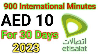 etisalat international minutes offer  etisalat international call package [upl. by Eniamert308]