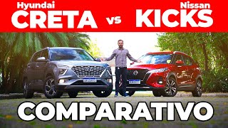 COMPARATIVO HYUNDAI CRETA 10 TURBO VS NISSAN KICKS 16 FLEX [upl. by Edgerton]