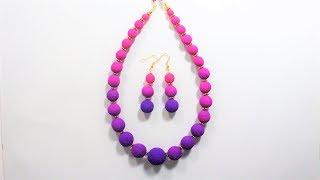 DIY Polymer Clay Gradient Necklace Set [upl. by Enovahs]