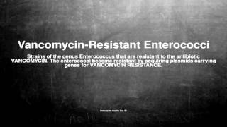 Medical vocabulary What does VancomycinResistant Enterococci mean [upl. by Ebneter978]