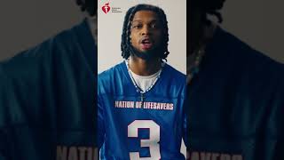 Damar Hamlin wants you to learn CPR HeartMonth NationofLifesavers [upl. by Eniawed]