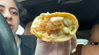 Trying the NEW KFC Chicken Wrap [upl. by Yspyg]