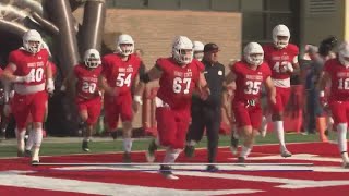 Football Minot State Falls Short in Home Opener [upl. by Primaveria522]