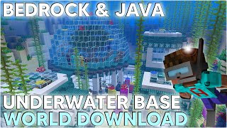 Minecraft Underwater Base Tutorial WITH World Download Bedrock AND Java Block by Block [upl. by Katey527]