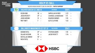 Holmer Green CC 2nd XI v Ballinger Waggoners CC 1st XI [upl. by Annerb]