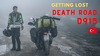 Getting Lost on D915 the Death Road in Bad Weather Turkey Ep 36Motorcycle Tour Germany to Pakistan [upl. by Kreegar934]