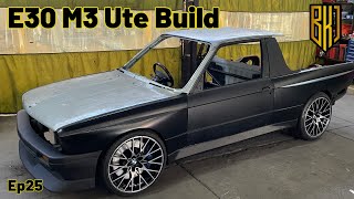 E30 M3 Ute build ep25 Installing the Clutch Gearbox Headers and Seats [upl. by Aisinoid]