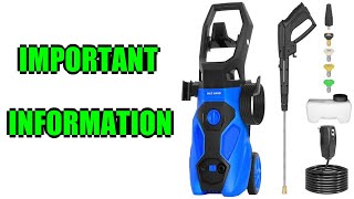 Review high power pressure washer 2465 PSI 1 Important Information [upl. by Lauryn]