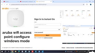 how to Aruba WiFi access point configure on windows mode [upl. by Nessnaj]