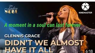 Didnt we almost have it all original karaoke live version by glennis grace [upl. by Lahsiv]