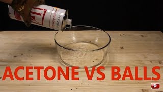 EXPERIMENT STYROFOAM BALLS VS ACETONE ⛳ [upl. by Mountfort]