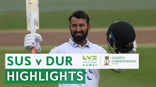 Cheteshwar Pujara Hits Brilliant 203  Sussex v Durham  LV County Championship 2022 [upl. by Zarger]