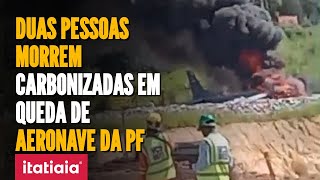 AERONAVE DA POLÍCIA FEDERAL CAI NO AEROPORTO DA PAMPULHA E DEIXA DOIS MORTOS [upl. by Emaj]