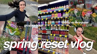 Sunday Reset Vlog  cleaning errands grocery haul lets get my life together [upl. by Xonel760]