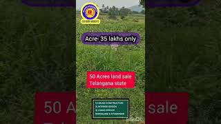 50 Acres land sale  Acre 35 lakhs only  Telangana state [upl. by Nolyk678]