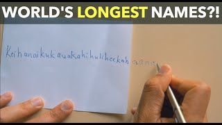 Worlds Longest Names [upl. by Enitsej]