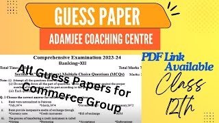 Guess Papers for Class 12th Commerce Group 2024 by Accountbridge All subjects of Adamjee Coaching [upl. by Janot]