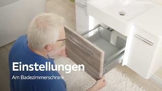 Scharniere und Schubladen einstellen  Badezimmer  XXXLutz [upl. by Krenn]