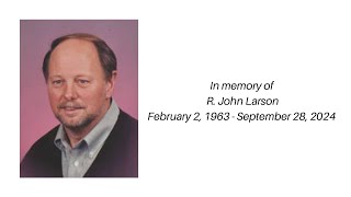 Paynesville Lutheran Church  October 19 2024 Memorial Service for R John Larson [upl. by Vinnie]