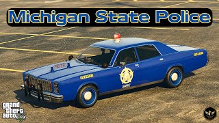 Bravado Greenwood Cruiser Customization Michigan State Police  Dodge Monaco  GTA 5 Online [upl. by Adnahsed]