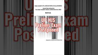 UP HJS Prelims Exam Postponed PrelimsMaster [upl. by Singer199]