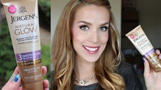 NEW Jergens quotNo Odorquot Self Tanner First Impression Review  LeighAnnSays [upl. by Zetnom399]