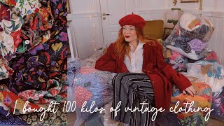 I bought 100 kilos of vintage clothing  Unpacking amp Try on [upl. by Kathryne]