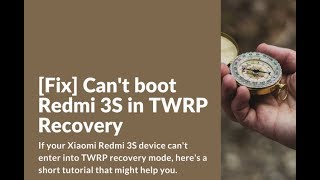 Fix Cant Boot Xiaomi Device After Install TWRP Recovery [upl. by Channa91]