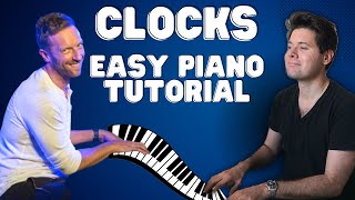 Clocks  Coldplay  EASY PIANO TUTORIAL [upl. by Nniuqal]