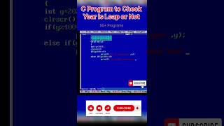 program to check Year is Leap or Not in C  shorts youtube ytshorts trending youtubeshorts [upl. by Neih]