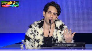 Mahmood video integrale incontro Sanremo 2024 «Canto se mi appartiene al 100 Blanco incompreso» [upl. by Mella747]