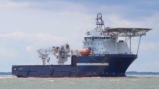 Offshore support vessel OLYMPIC TRITON inbound to harwich 5721 [upl. by Enitsuj]